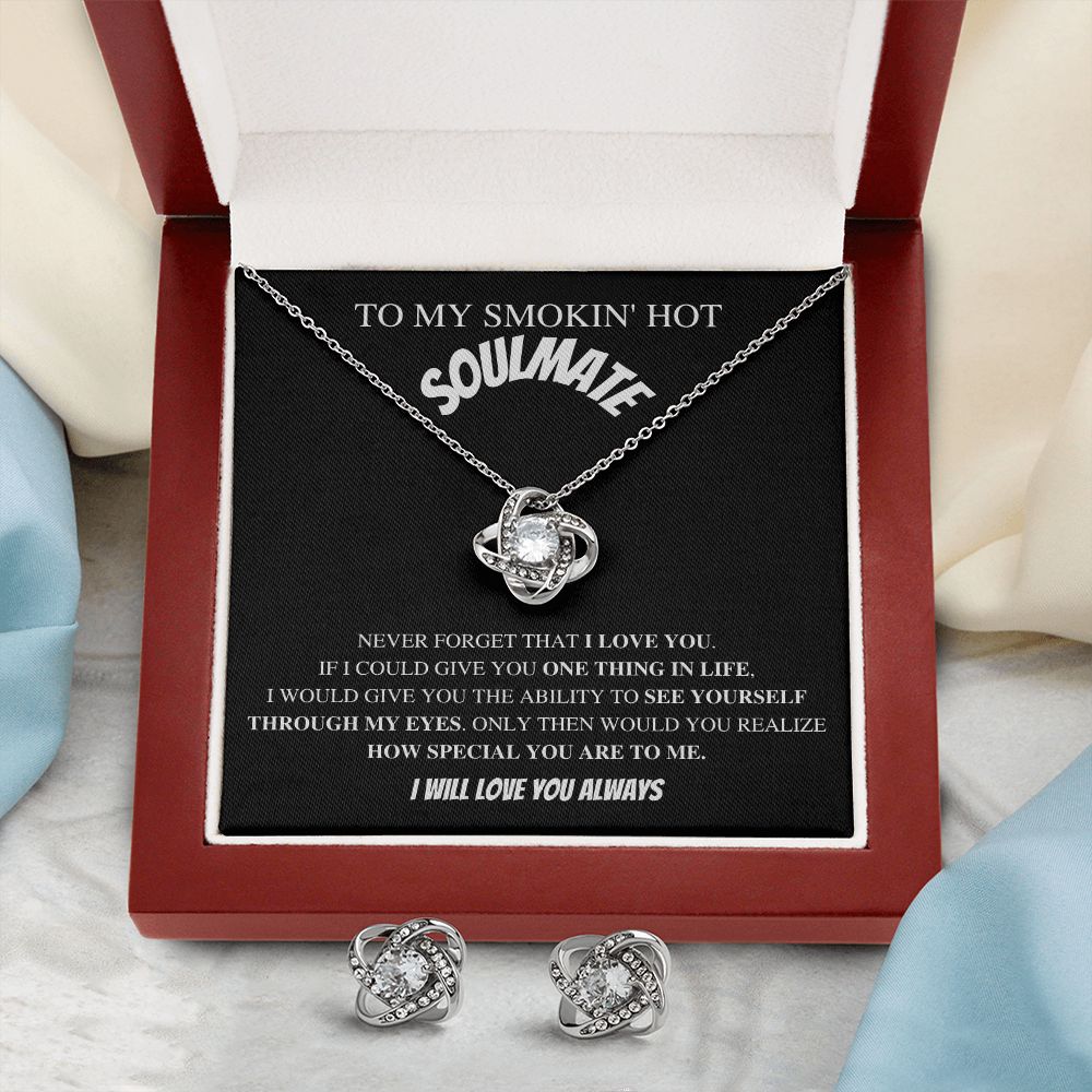 To My Smokin' Hot Soulmate - Valentine's Love Knot Necklace