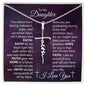 To My Daughter - Faith - Graduation Faith Cross Necklace