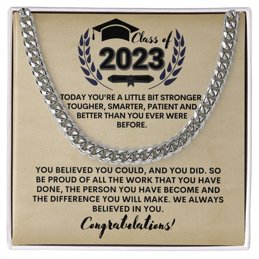 To Young Man - We Believe In You - Cuban Link Necklace