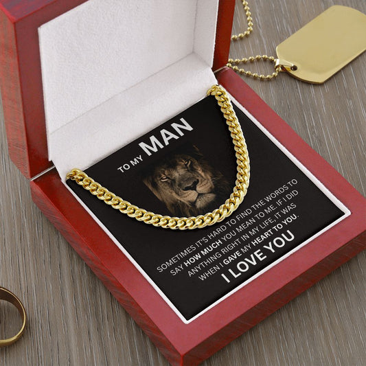 To My Man - You Mean So Much To Me - Valentine's Cuban Link