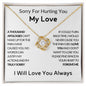 Sorry MY Love - Forgive Me - Love Knot Necklace