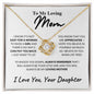 To My Loving Mom - Appreciated - Mother's Day Love Knot Necklace