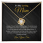 To My Loving Mom - Your Little Boy - Mother's Day Love Knot Necklace
