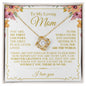 To My Mom - You Are The World - Love Knot Necklace