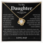 To My Daughter - Straighten Your Crown - Love Knot Necklace