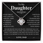 To My Daughter - Straighten Your Crown - Love Knot Necklace