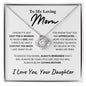 To My Loving Mom - Appreciated - Mother's Day Love Knot Necklace