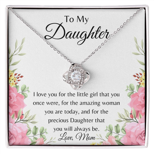 To My Daughter - Amazing Woman - Love Knot Necklace