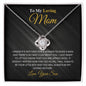 To My Loving Mom - Your Little Boy - Mother's Day Love Knot Necklace
