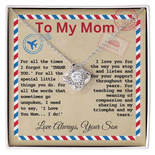 To My Mom - Compassion - Love knot Necklace