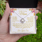 To My Mom - You Are The World - Love Knot Necklace