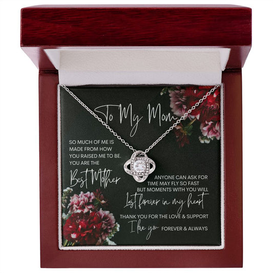 To My Mom - Best Mother - Mother's Day Love Knot Necklace