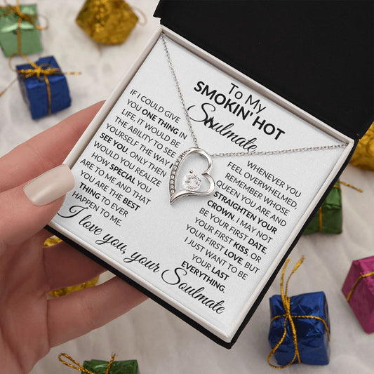 To My Soulmate - I See You - Valentine's Love Heart Necklace