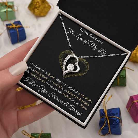 You Give Me A Boner - Elegant - Valentine's Love Heart Necklace