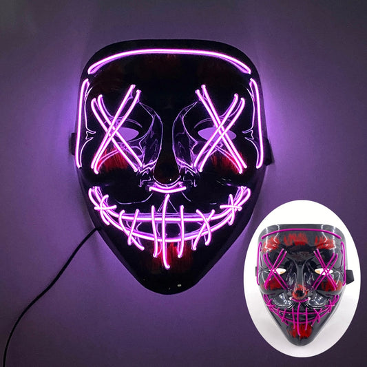 Wireless Halloween Neon L.E.D. Purge Mask